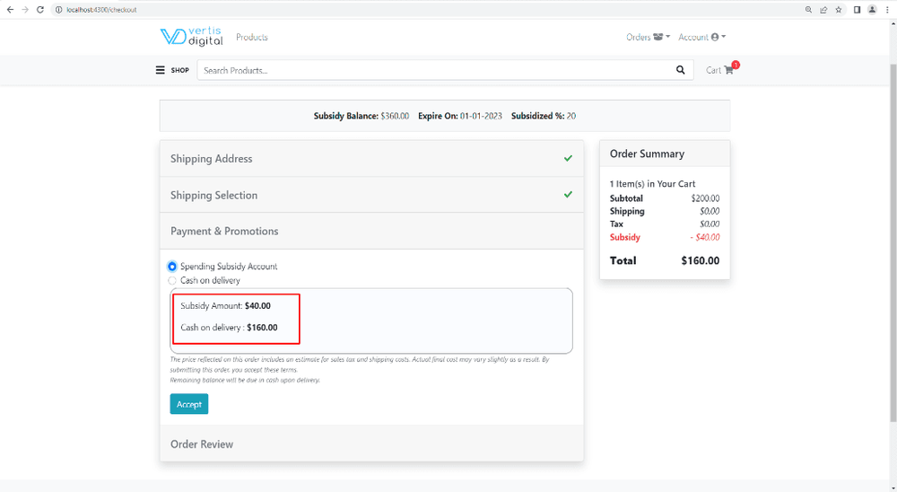 OrderCloud Checkout Flow - Addact